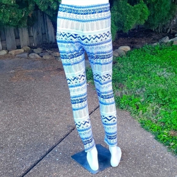 NEW SHEIN Geometric Print High Waist Leggings - Picture 12 of 17